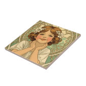 retro vintage child with flowers タイル (側面)