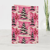 Retro Vintage Christmas: 1950's Pink Xmas シーズンカード (裏面)