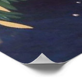 Retro vintage Christmas art deco lady poster ポスター (角)