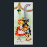 Retro vintage Christmas baking girl poster ポスター<br><div class="desc">design by www.etsy.com/Shop/VanityFlairDesigns</div>