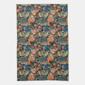 Retro Vintage Christmas Cards Collage キッチンタオル (縦)