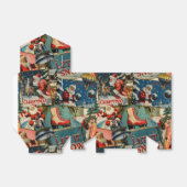 Retro Vintage Christmas Cards Collage フェイバーボックス (折り畳みなし)