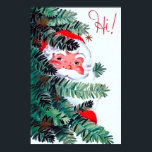 retro vintage Christmas Holiday Santa poster ポスター<br><div class="desc">design by www.etsy.com/Shop/VanityFlairDesigns</div>