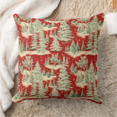 Retro Vintage Christmas Landscape クッション (ブランケット)