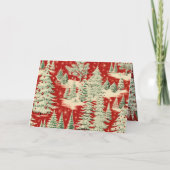 Retro Vintage Christmas Landscape シーズンカード (裏面)