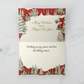 Retro Vintage Christmas Landscape シーズンカード (内部)