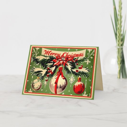 Retro Vintage Christmas: Mid Century Yuletide 3 シーズンカード (正面)