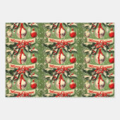 Retro Vintage Christmas: Mid Century Yuletide 3 ラッピングペーパーシート (正面)