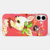 Retro vintage Christmas reindeer Case-Mate iPhoneケース (裏面 (横))