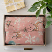 Retro Vintage Christmas Reindeer II Wrapping Paper 薄葉紙 (ギフト)