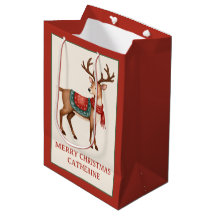 Retro Vintage Christmas Reindeer Personalized