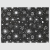 Retro Vintage Christmas Stars & Snowflakes 薄葉紙 (正面)