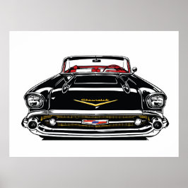 Retro Vintage Classic Car Front Pop Art ポスター