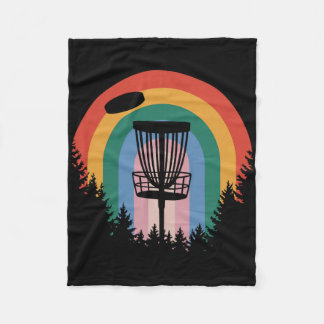Retro Vintage Disc Golf  フリースブランケット