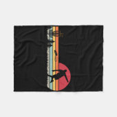 Retro Vintage Disc Golf _1  フリースブランケット (正面(横))