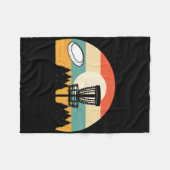 Retro Vintage Disc Golf _3  フリースブランケット (正面(横))