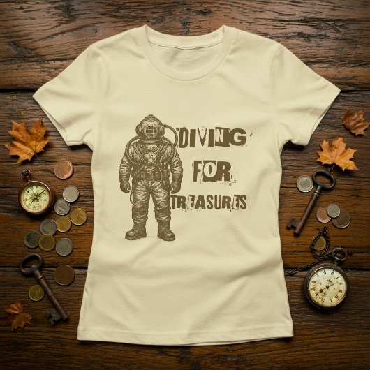 Retro Vintage Diver Suit T-Shirt Tシャツ