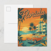 retro vintage Florida Postcard ポストカード (正面/裏面)