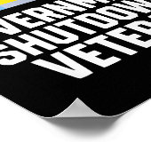 Retro Vintage Government Shutdown Veteran  ポスター (角)