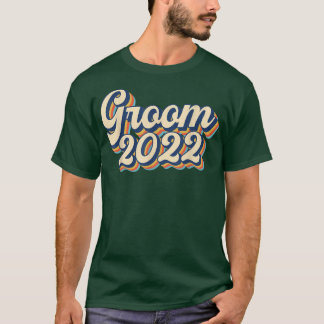 Retro Vintage Groom 2022 for wedding or bachelor p Tシャツ