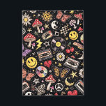 Retro Vintage Grunge Sunshine Bliss 缶バッジ<br><div class="desc">vintage grunge happy sun flower, distressed retro yellow daisy face, edgy floral street wear design, aesthetic weathered smiling sunshine art, textured boho radiant petal graphic, muted gold urban punk bloom, cracked paint joyful summer vibe, classic rocker bright solar motif, faded denim organic power symbol, rough edge cheerful glow badge</div>