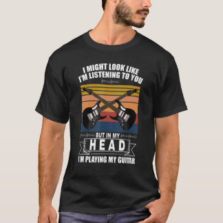 Retro Vintage Guitar Quote Music Fans Instrumental Tシャツ