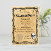 Retro Vintage Halloween Party Invitation Card 招待状 (スタンド正面)