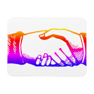 Retro Vintage Hands Handshake Congratulations マグネット