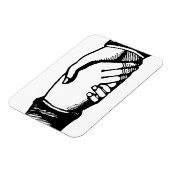 Retro Vintage Hands Handshake Congratulations マグネット (左側)