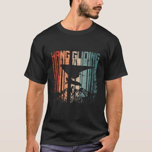 Retro vintage hang gliding tシャツ (正面)