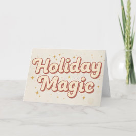 Retro Vintage Holiday Magic Christmas シーズンカード