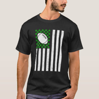Retro Vintage Irish USA Flag Sport Rugby St.Patric Tシャツ