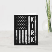 Retro Vintage Kirk Us Flag  カード (正面)
