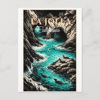 Retro Vintage La Jolla California Travel Postcard ポストカード