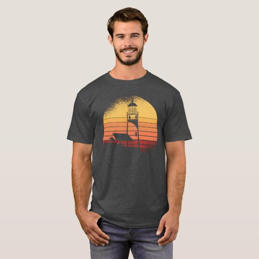 Retro Vintage Lighthouse friend Tシャツ (正面フル)