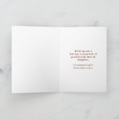 Retro Vintage Making Spirits Bright Christmas シーズンカード (内部)