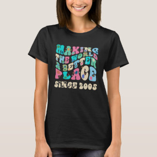 Retro vintage making the world a better place sinc tシャツ