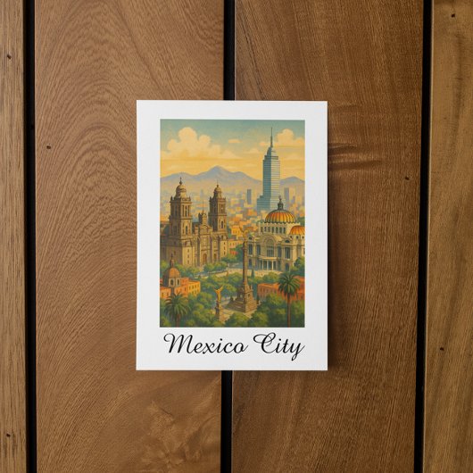 Retro Vintage Mexico City CDMX Travel ポストカード