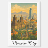 Retro Vintage Mexico City CDMX Travel マグネット (正面)