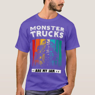 Retro Vintage Monster Truck Are My Jam Cool Engine Tシャツ