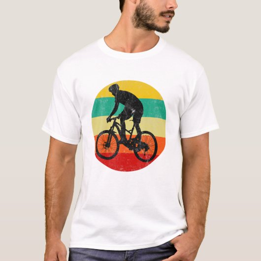 Retro Vintage Mountain Bike Tシャツ (正面)
