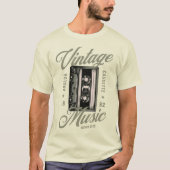 Retro Vintage Music Cassette Tape T-Shirt Tシャツ (正面)