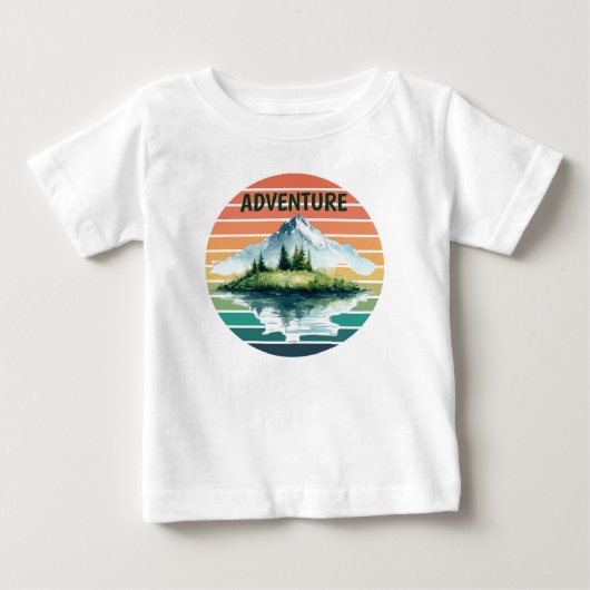 Retro Vintage Outdoor ベビーTシャツ (正面)