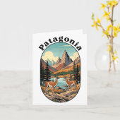 Retro Vintage Patagonia Outdoor  カード (黄色い花)