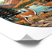 Retro Vintage Patagonia Outdoor  ポスター (角)