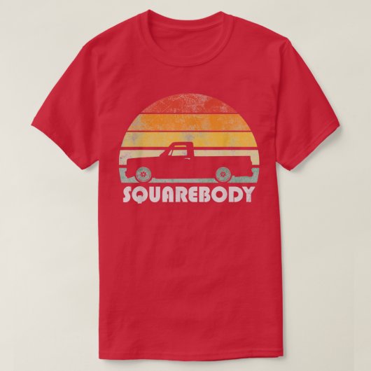 Retro Vintage Pickup Truck Squarebody Tシャツ (デザイン正面)