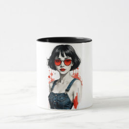 Retro Vintage Pop Art Mug – 80s 90s Y2K Coffee Cup マグカップ