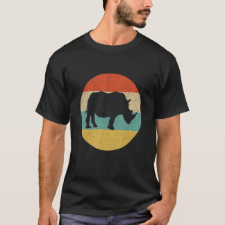 Retro Vintage Rhinos Rhinoceros Wildlife Animal Ri Tシャツ