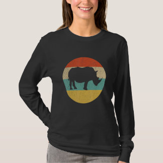 Retro Vintage Rhinos Rhinoceros Wildlife Animal Ri Tシャツ