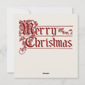 Retro Vintage Santa Christmas Greeting Card シーズンカード (裏面)